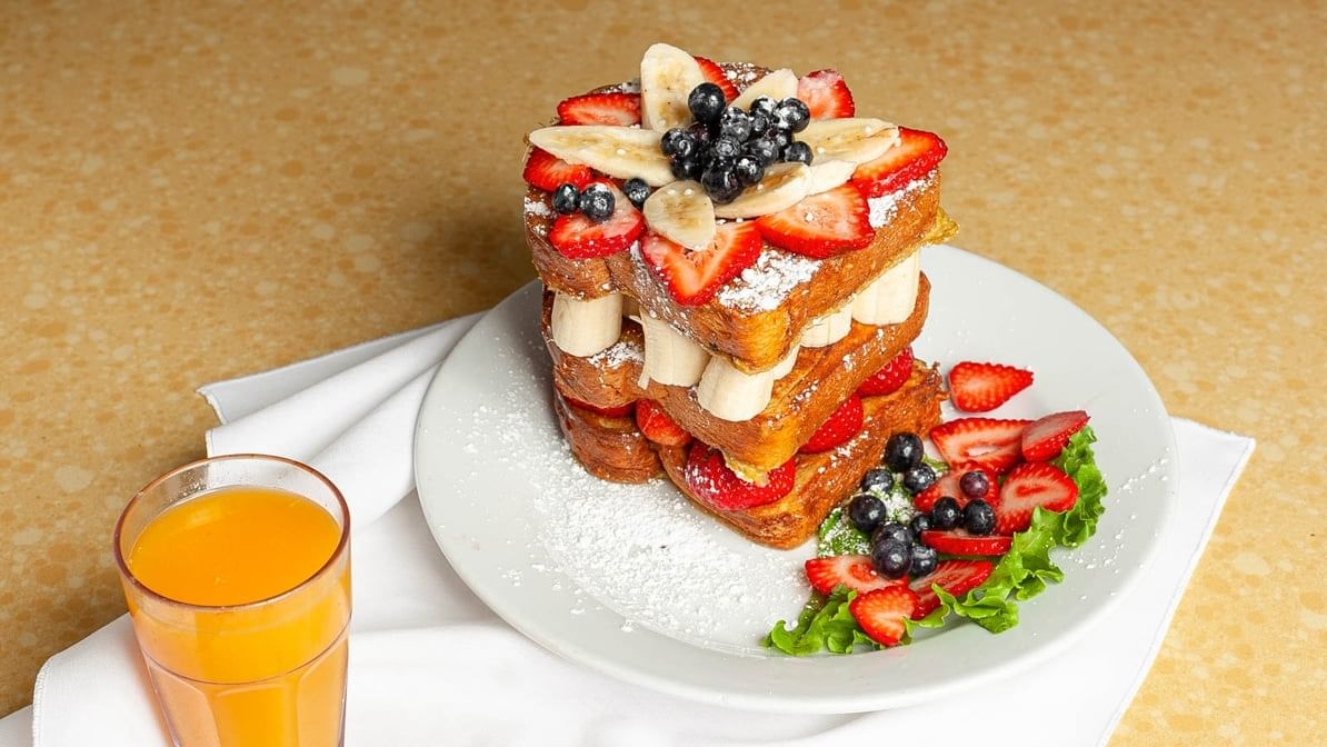 Towering Cinnamon French Toast.