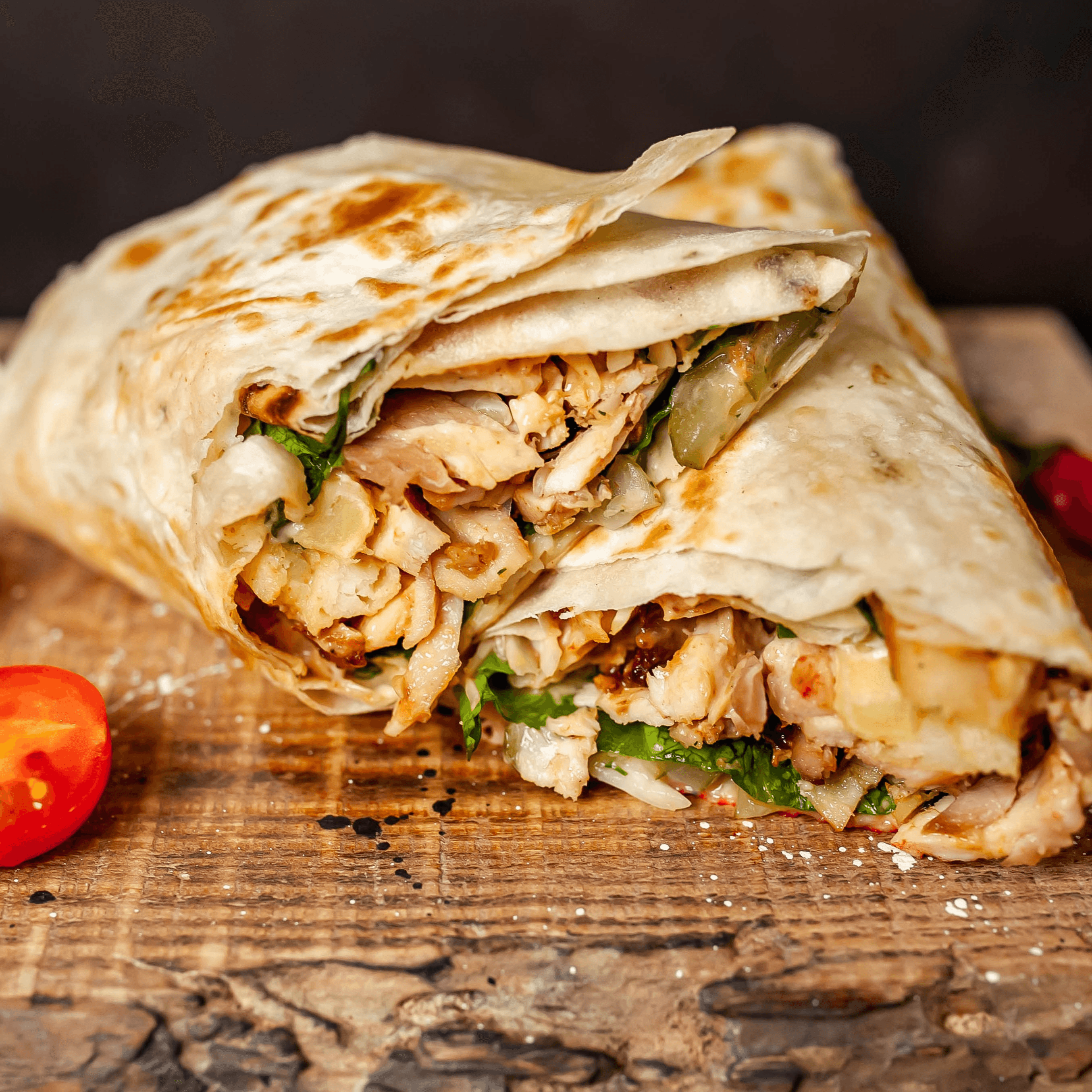 Peanut Chicken Spicy Wrap.