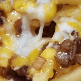Animal Style Cheesy Kabob Fries.