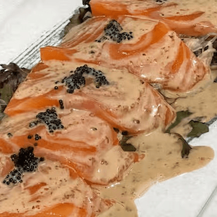 Salmon Carpaccio.