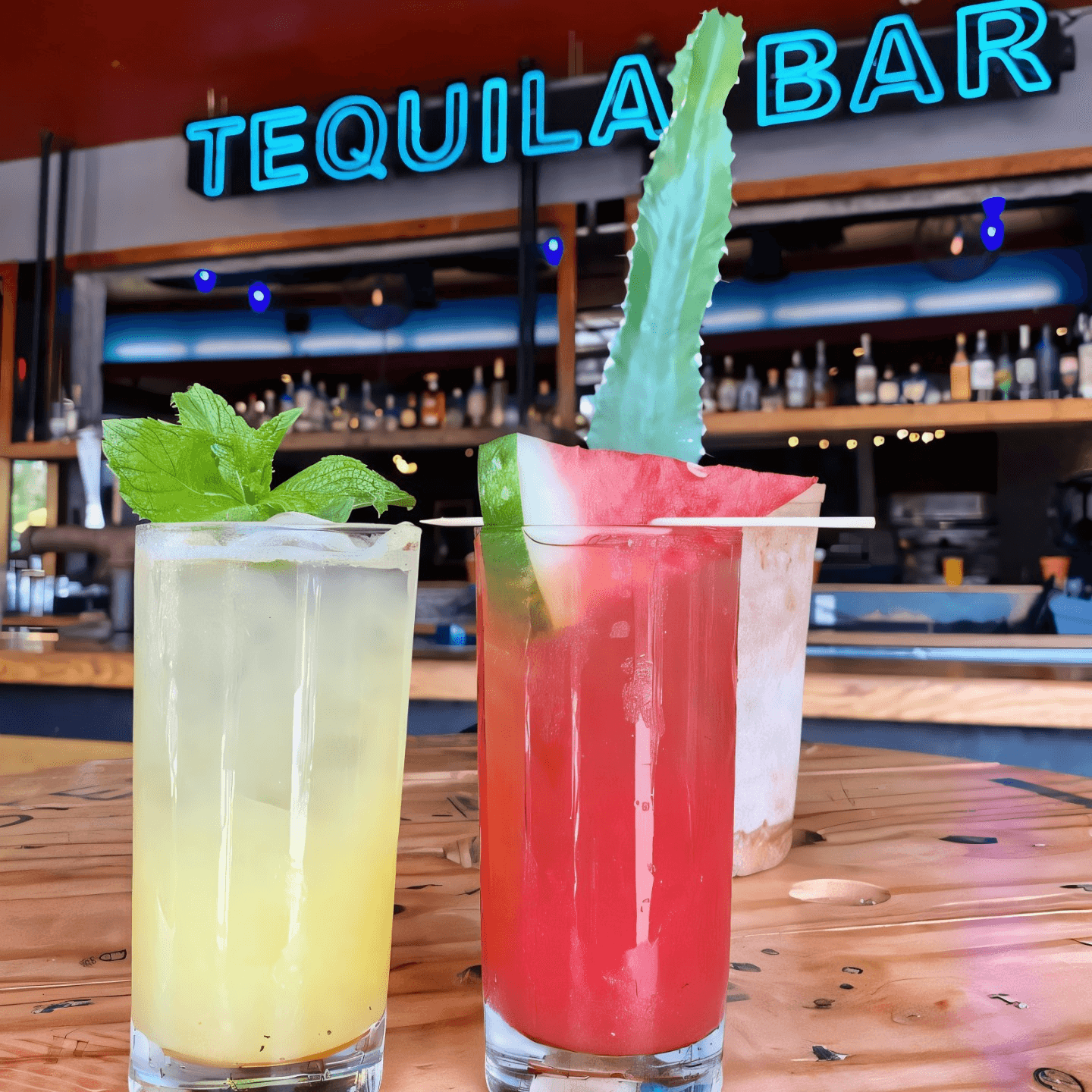 Drinks, Cocktails, and a Full Tequila Bar 