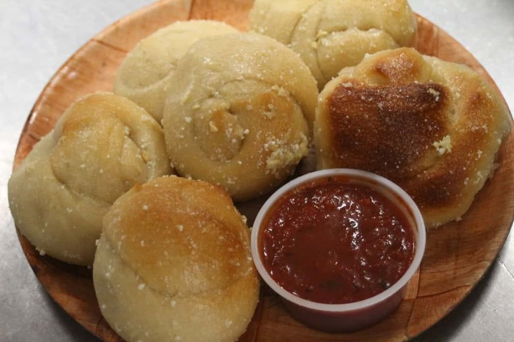 Garlic Knots with Sauce.