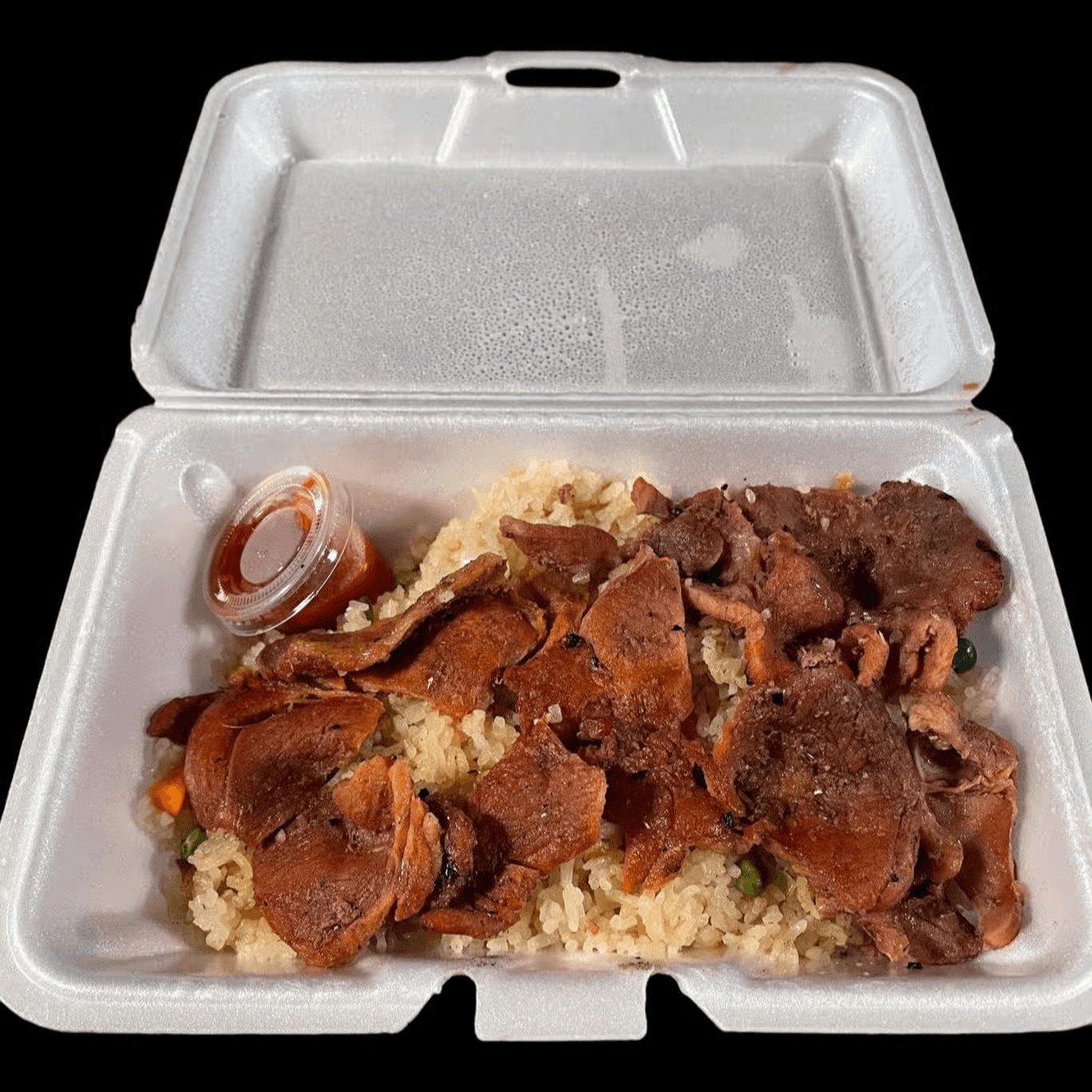 74. Cơm Chiên Thịt Nướng - Pork Over Fried Rice.