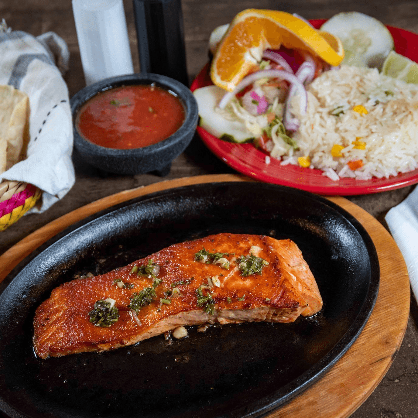 Salmon A La Cazuela.