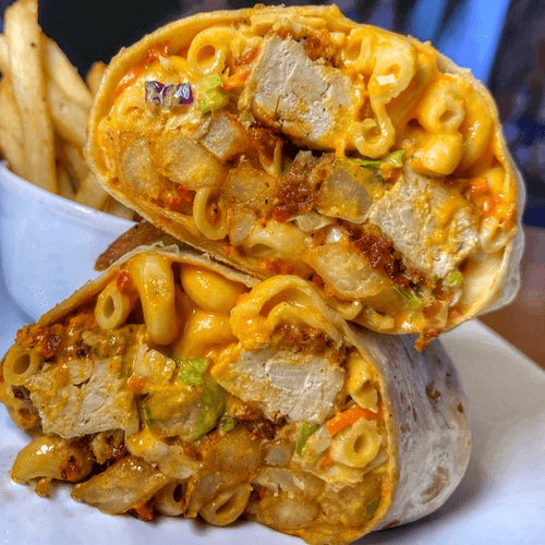 Chick'n Mac and Cheese Wrap