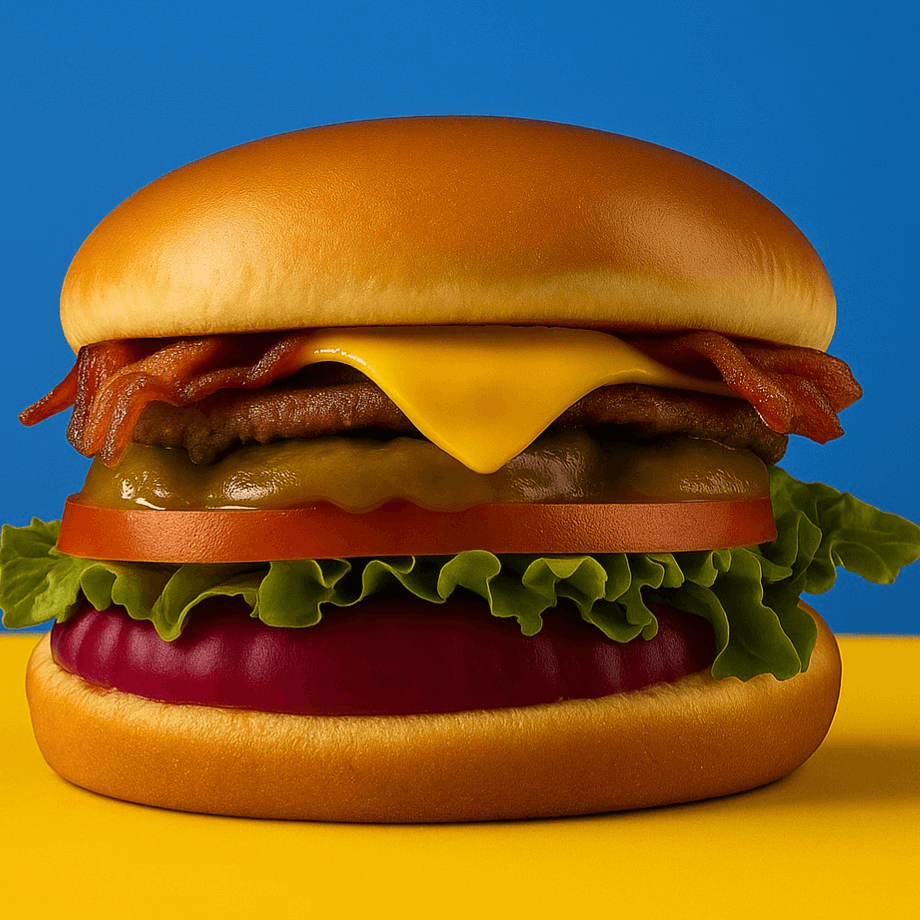 Bacon Cheese Burger Ala Cart.