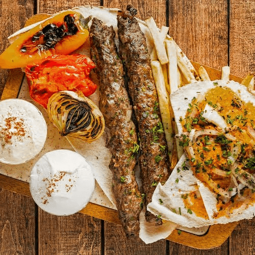 Kafta Kabab Grilled Plate (2 Skewers)