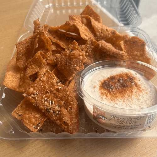 Chips & Smoked Ahi Dip.