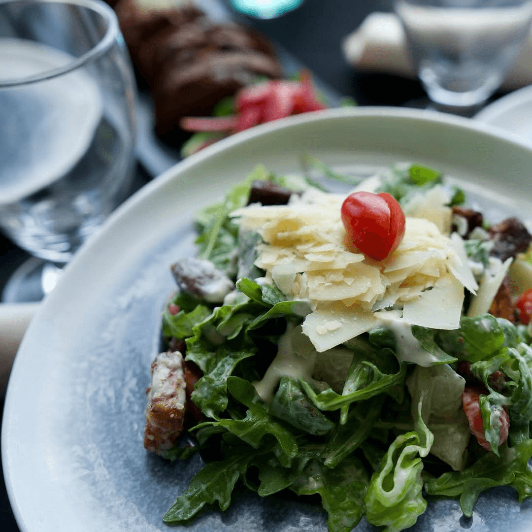 Baby  Kale  & Romaine Caesar.
