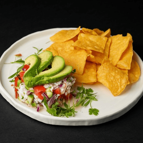 Ceviche Tostada.