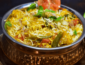 Veggie Dum Biryani.