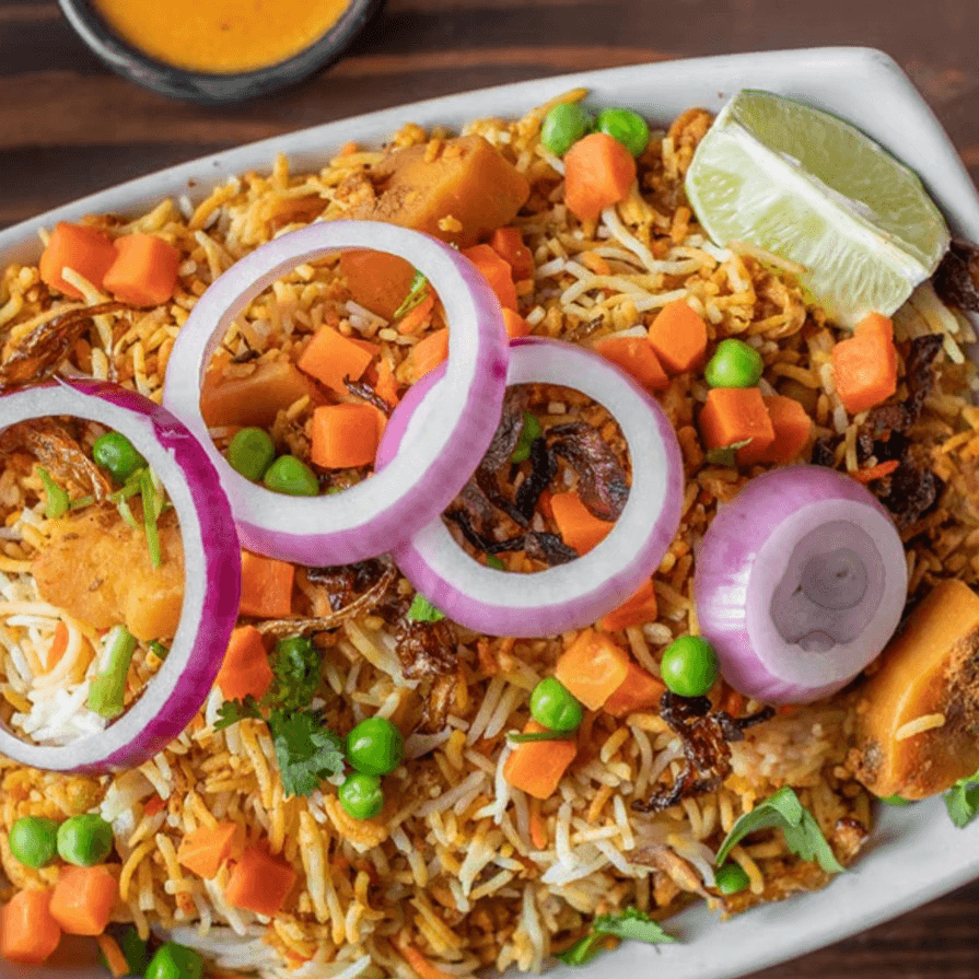 Veg Dum Biryani.