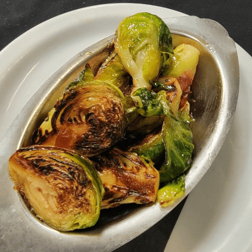 Pan Roasted Brussel Sprouts & Bacon