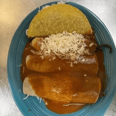 3. Two Beef Enchiladas, One Anaheim Pepper & One Beef Taco.