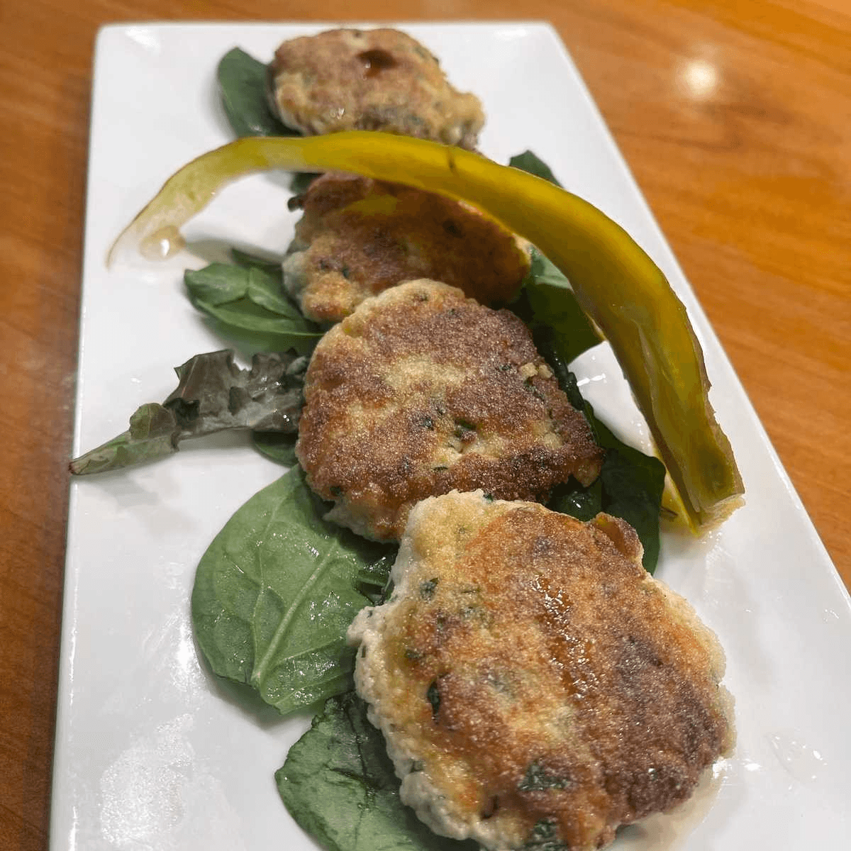 Stuffed Shiitake Mushroom.