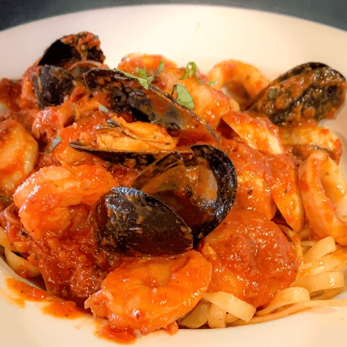 Mussels Over Pasta