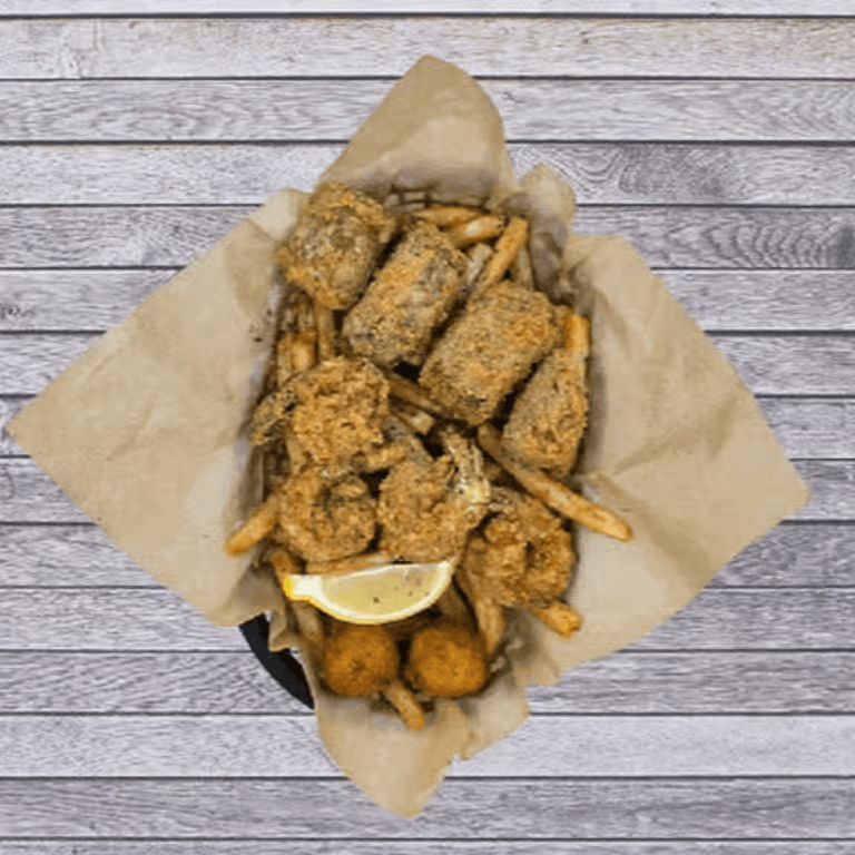 Jumbo Shrimp (6) & Boudin Balls (4).