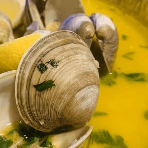 Clams in Green Sauce.