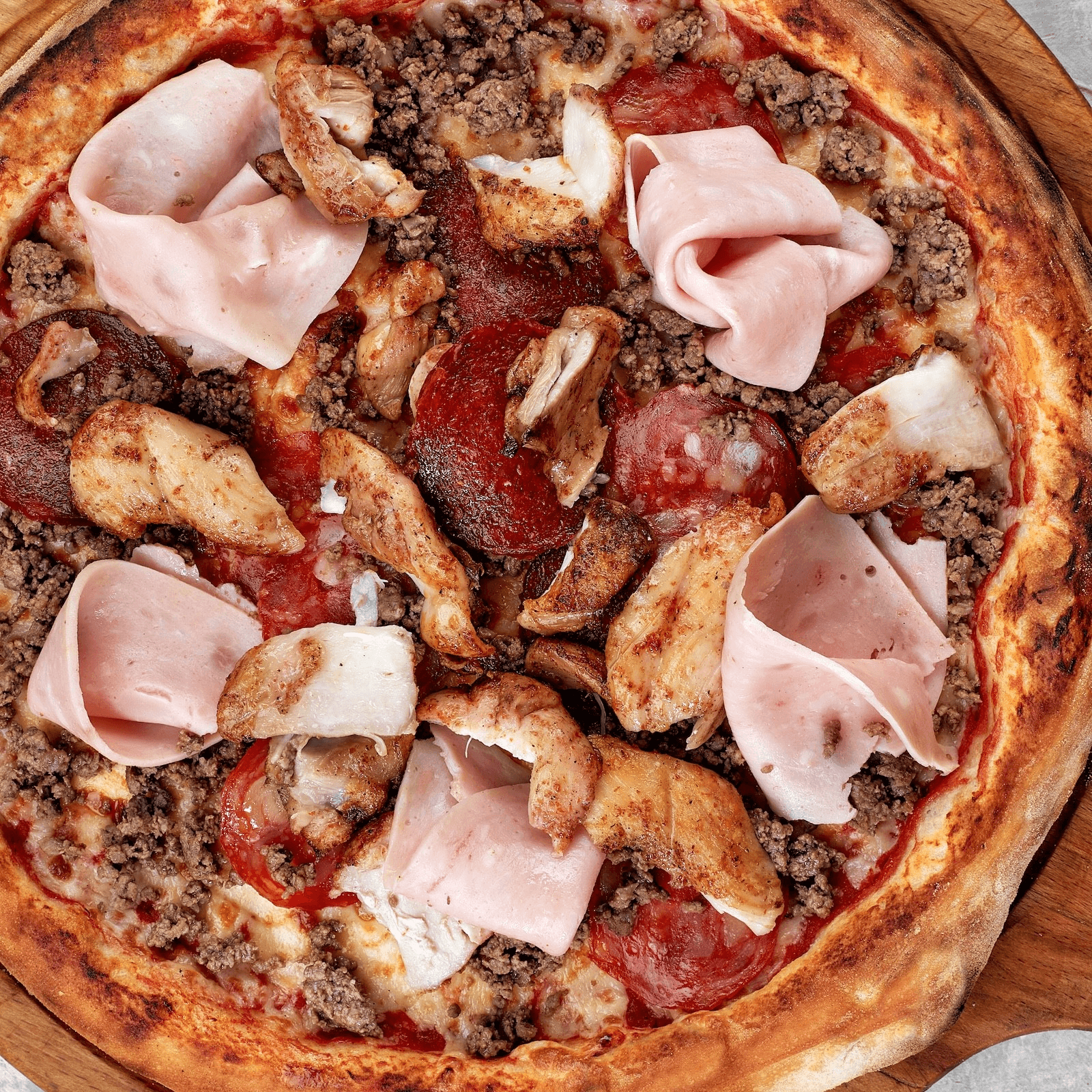 10" GF Meat Lovers Pizza.