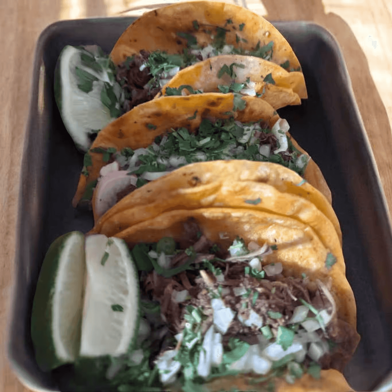 2 Tacos de birria with consomme.