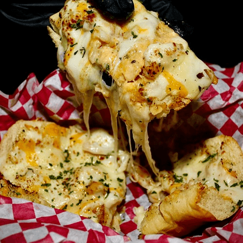 Cheese Shrimp Garlic Bread