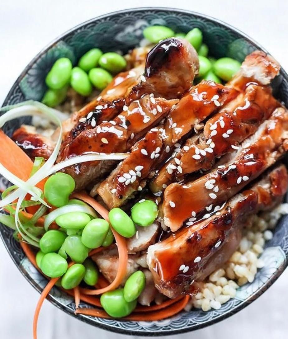 Organic Chicken Teriyaki Bowl.