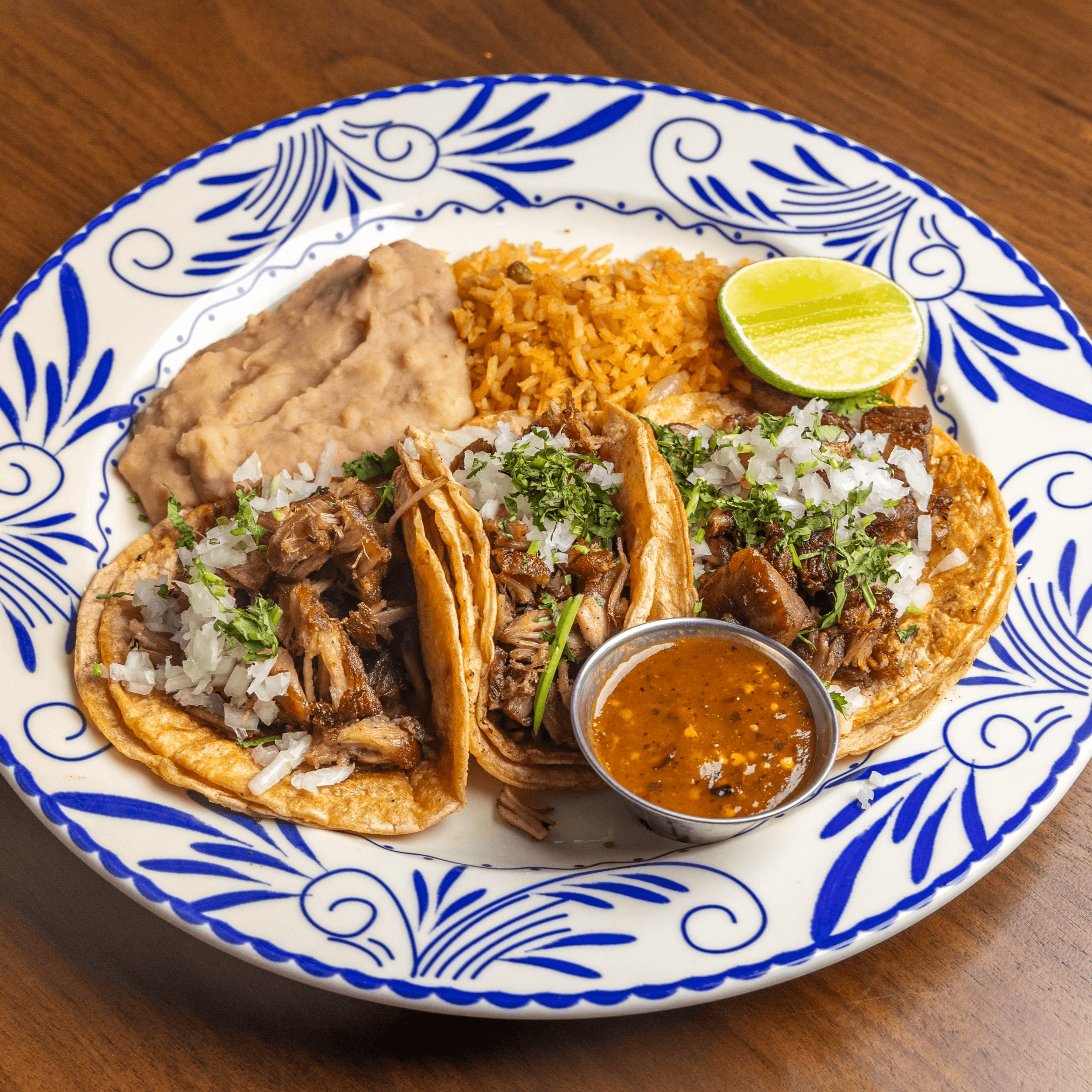 Carnitas Taco Platter.