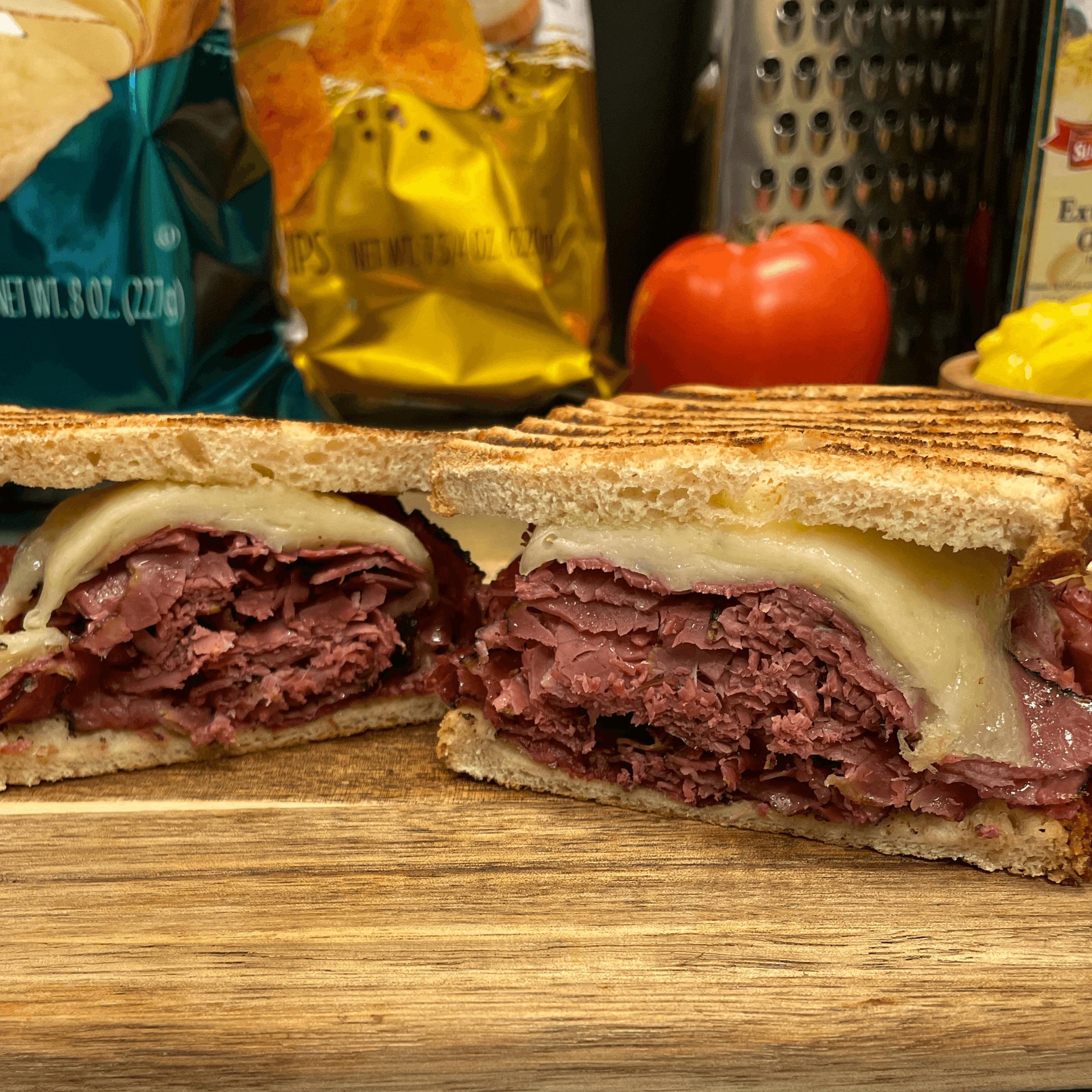 Hot Pastrami and Cheese.