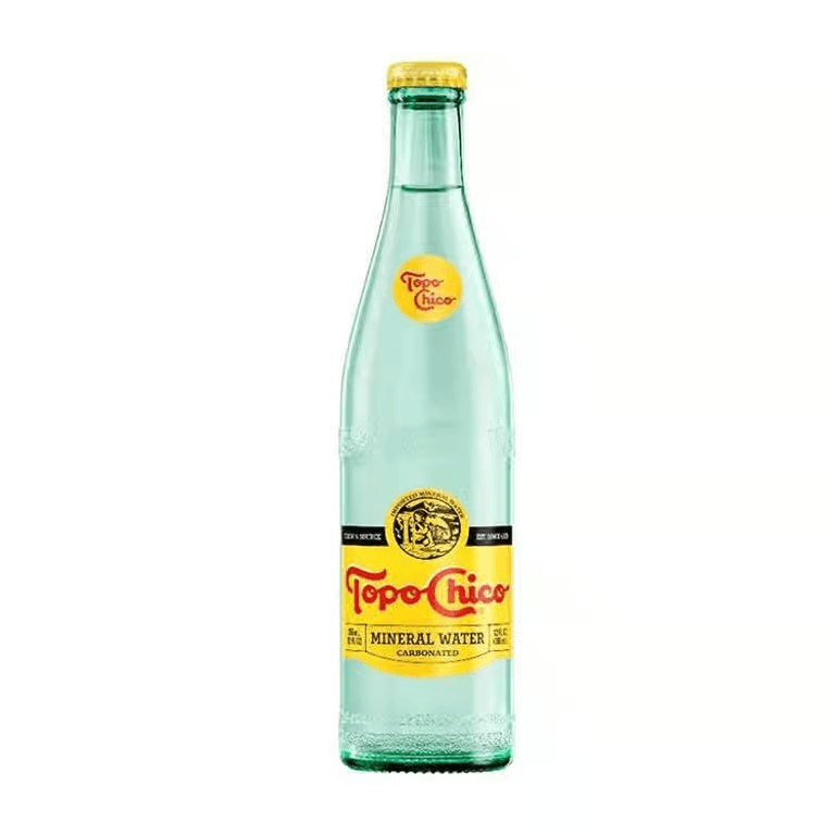Bottled Topo Chico Sparkling Water.