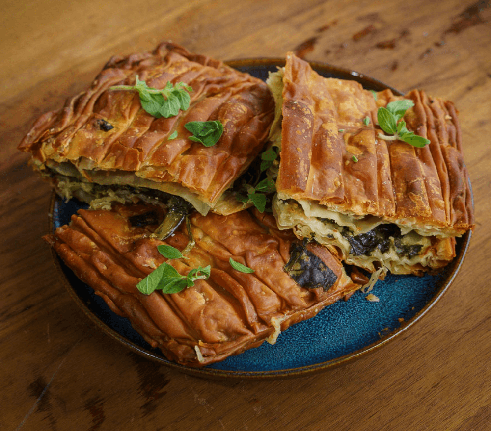 Delicious Feta and Spinach Filled Phyllo Pie