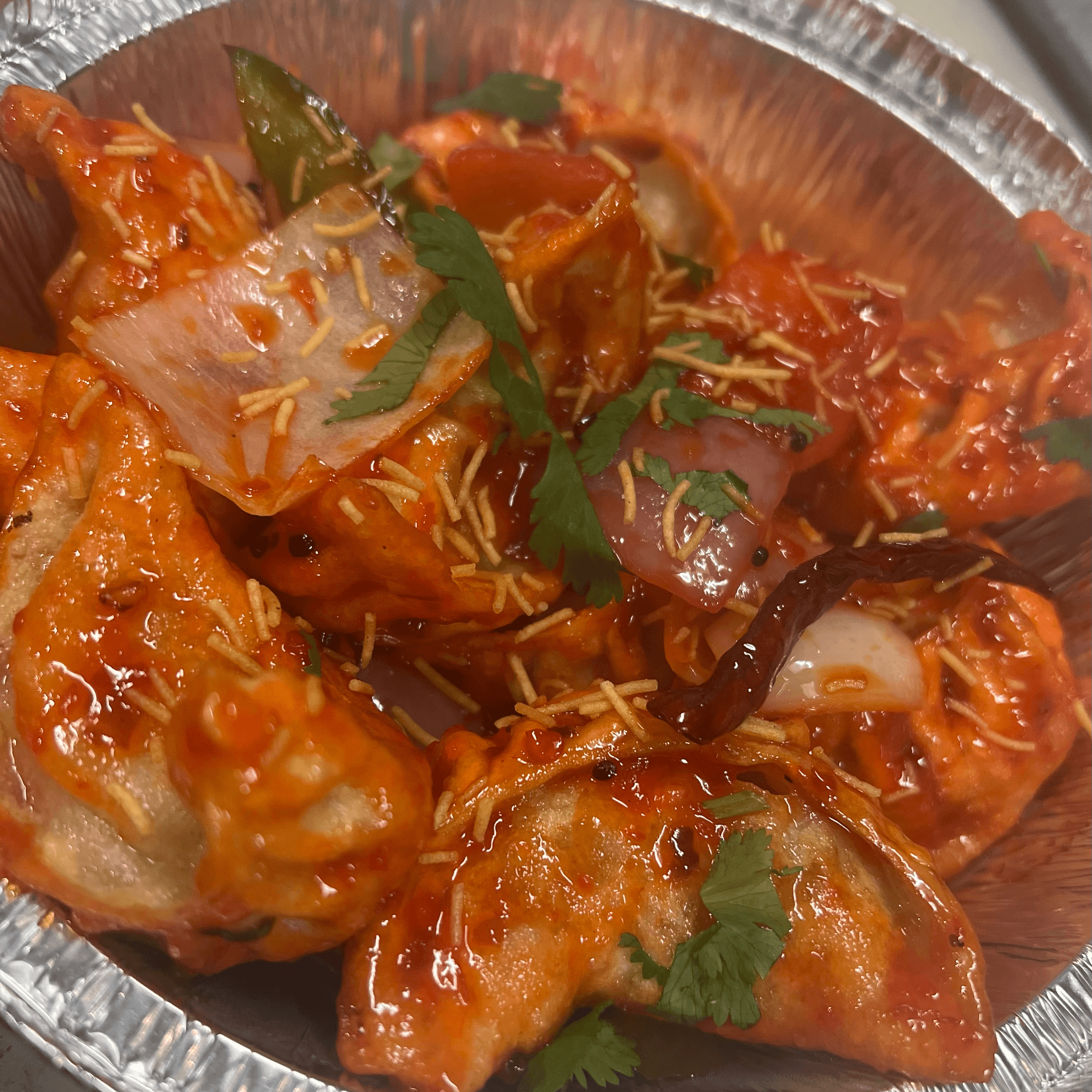 Chicken Chili Momo.
