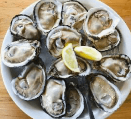 Fresh Oysters on the Half Shell - 10 Steamed Oysters.