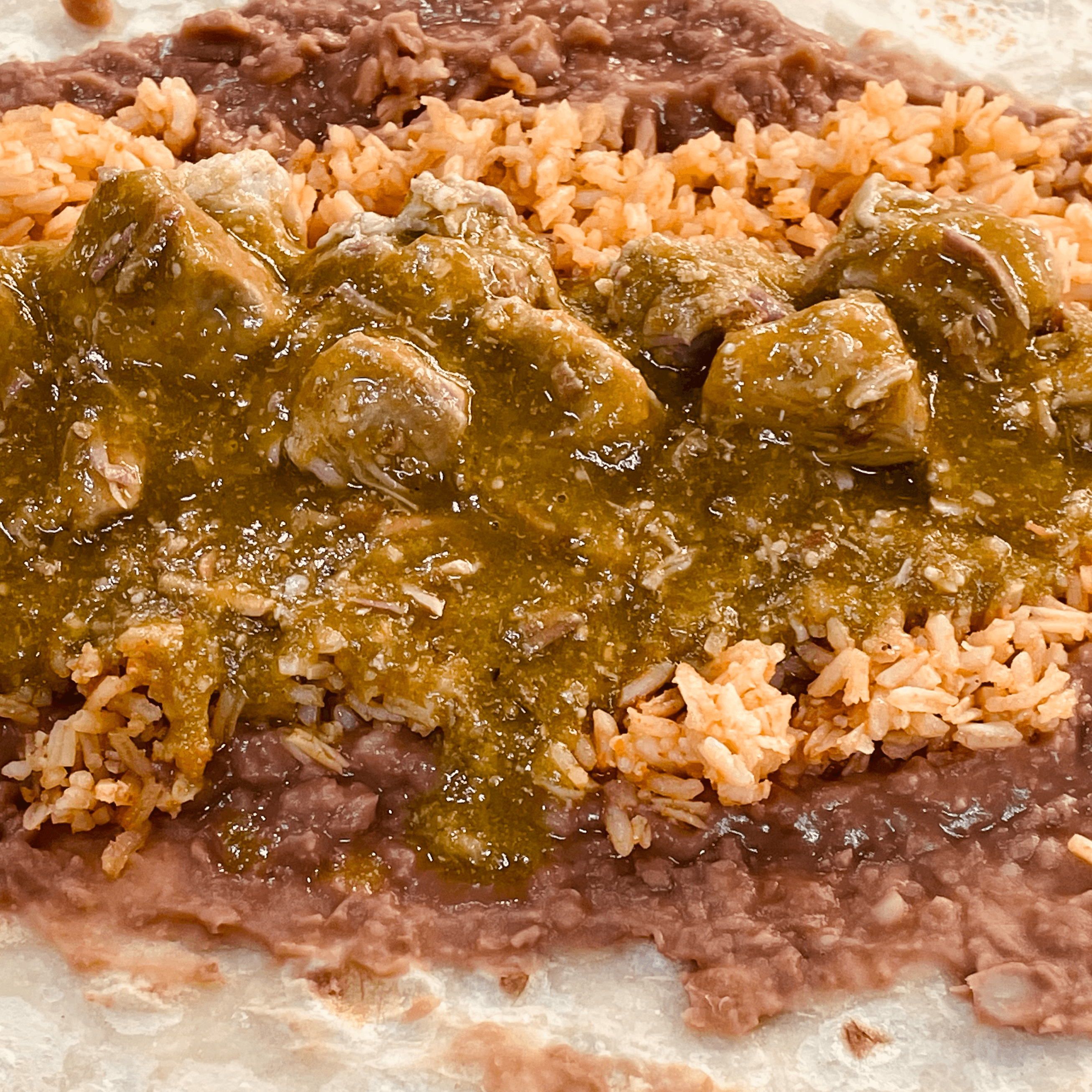 Chile Verde Burrito.
