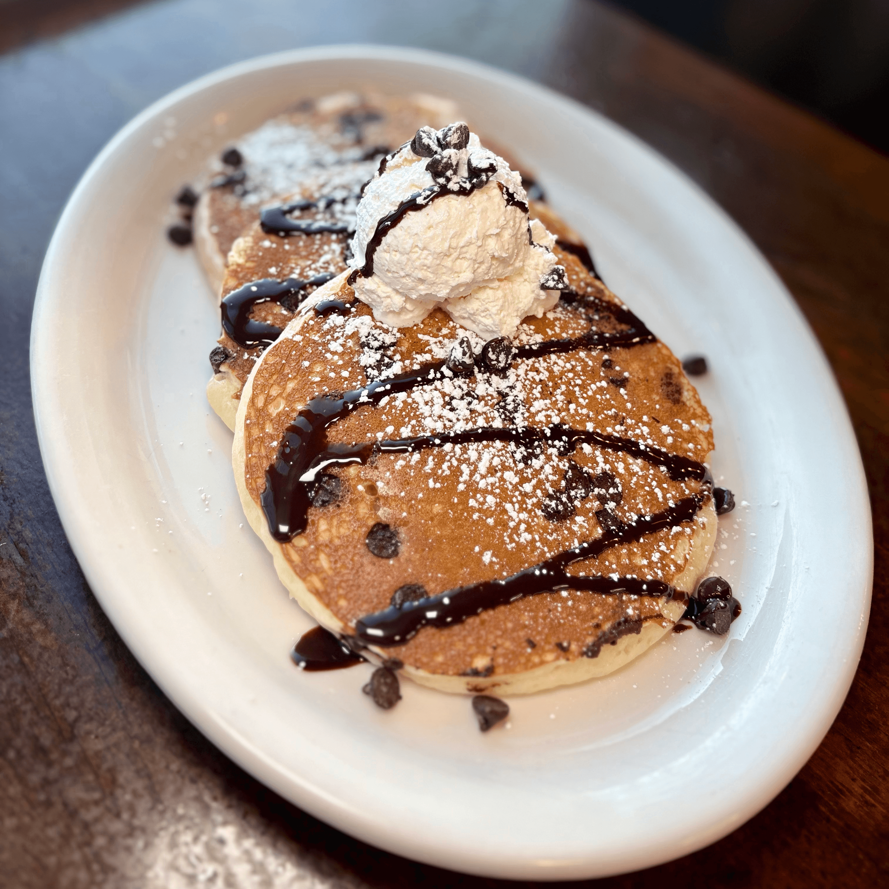 Chocolate Chip Pancakes.