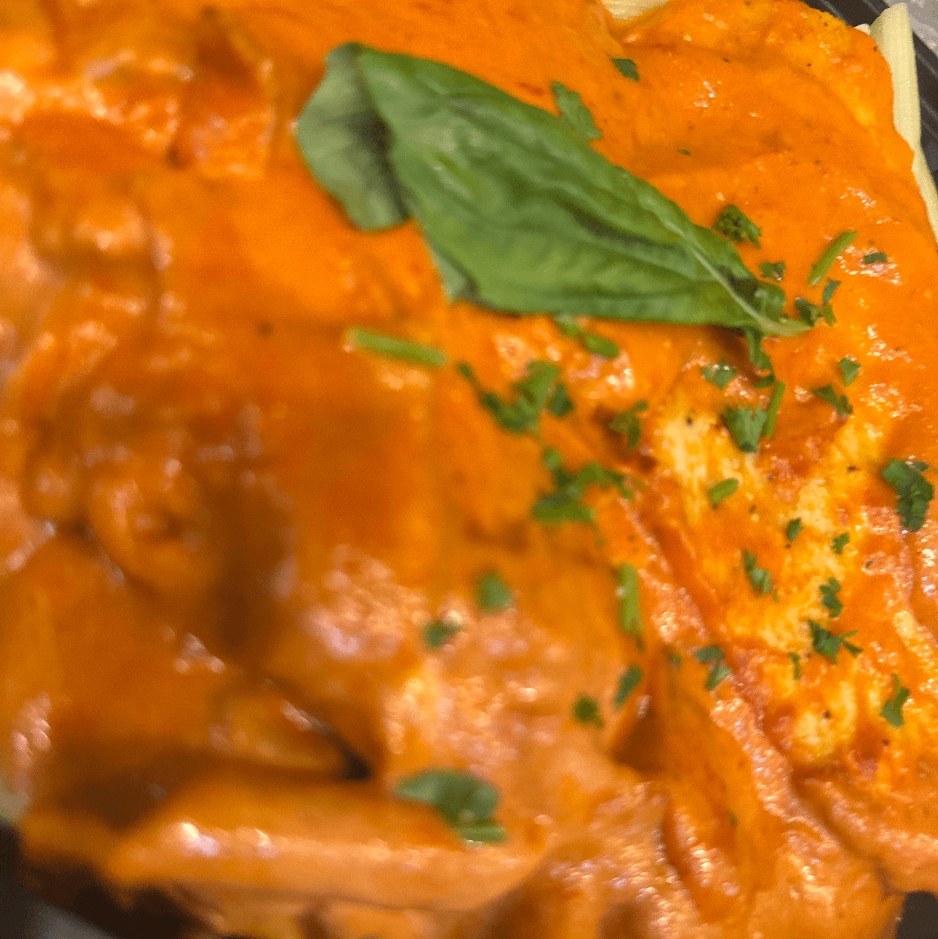 Chicken Vodka Sauce with Prosciutto.