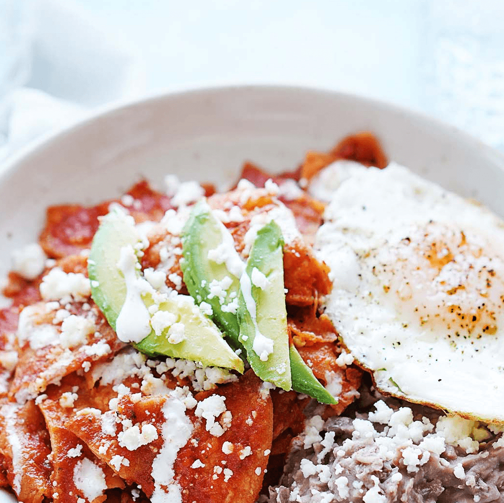 Chilaquiles Salsa Roja 2 Huevos.