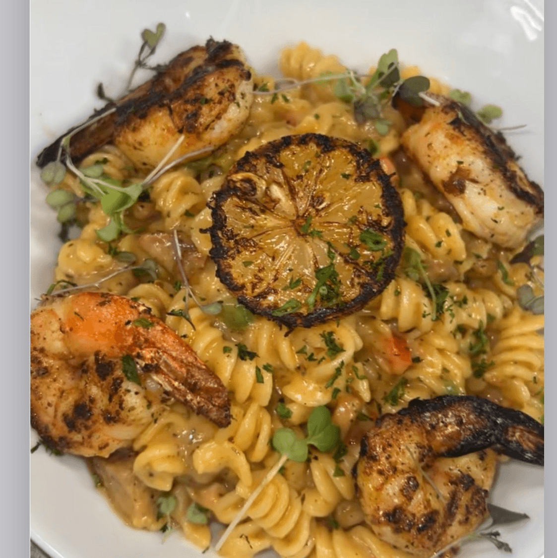 Jerk chicken pasta.