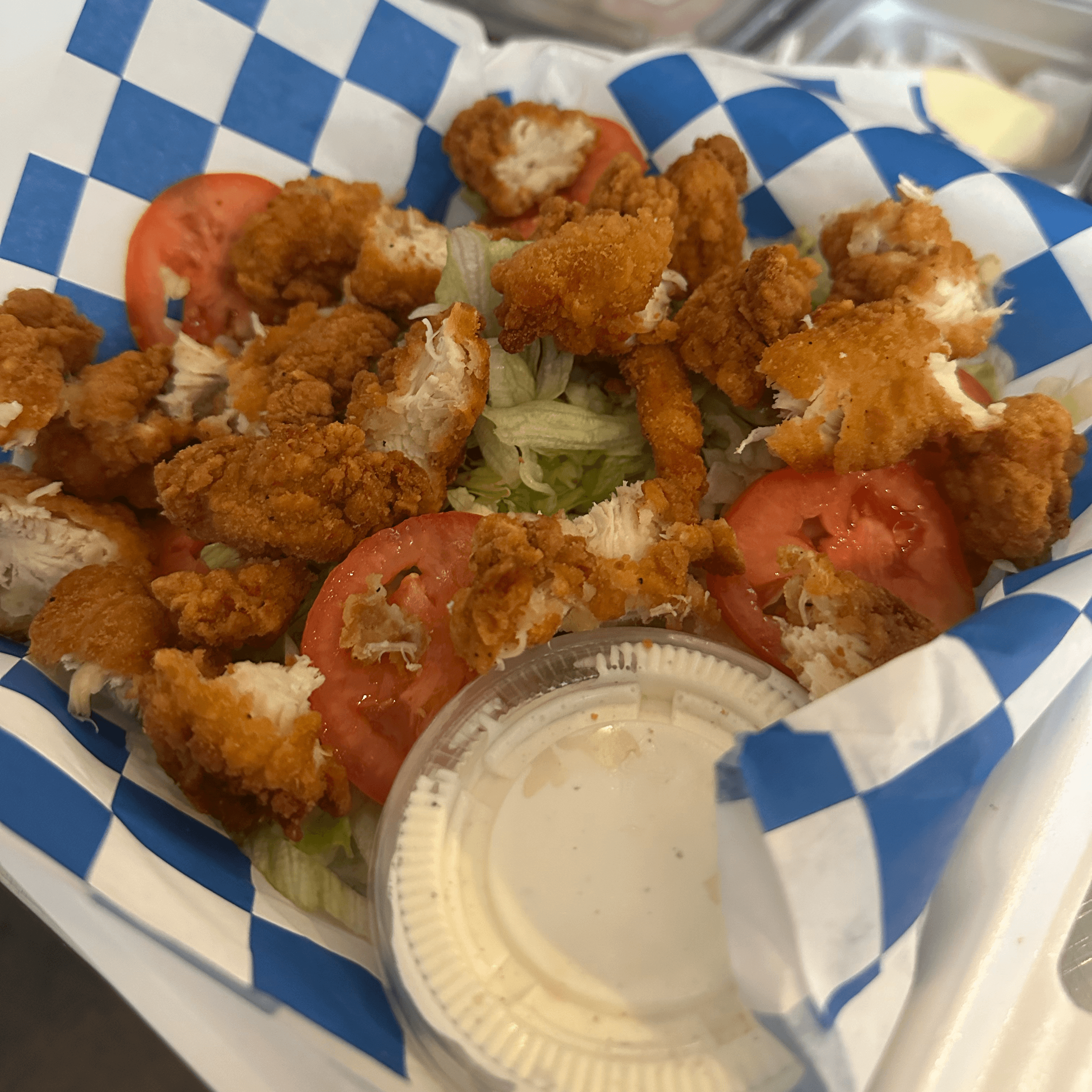 Chicken Tender Salad.