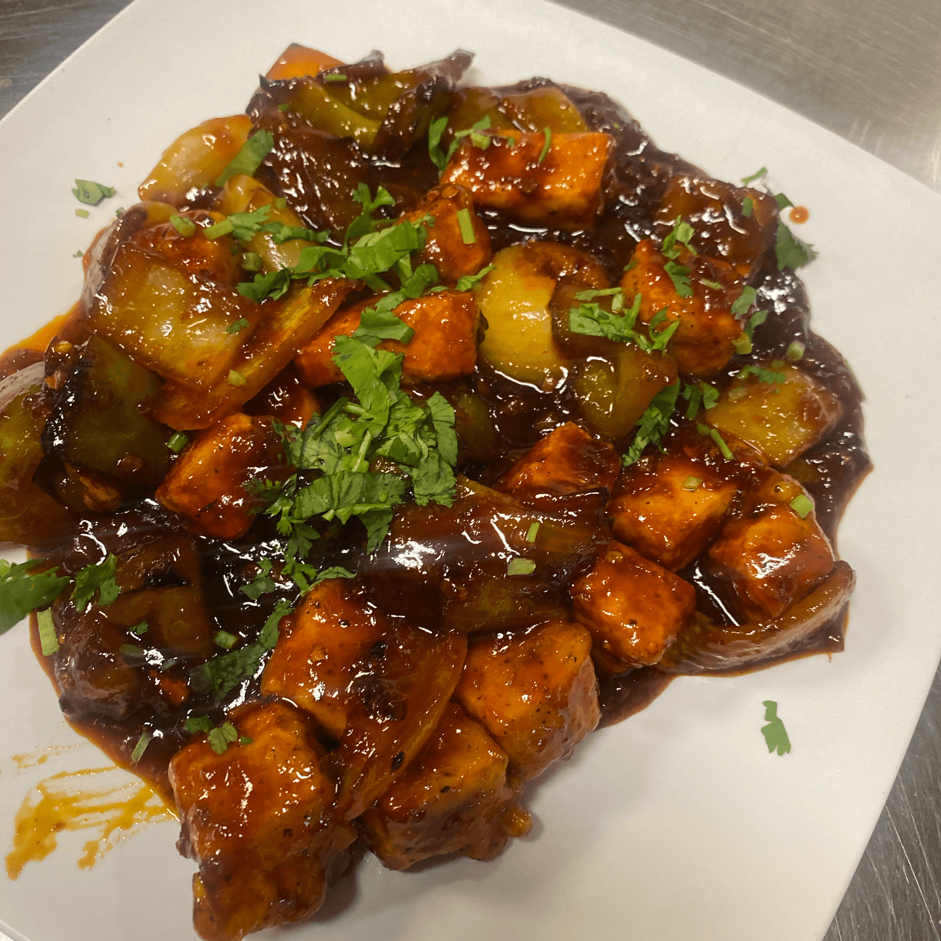 Chilli Paneer.
