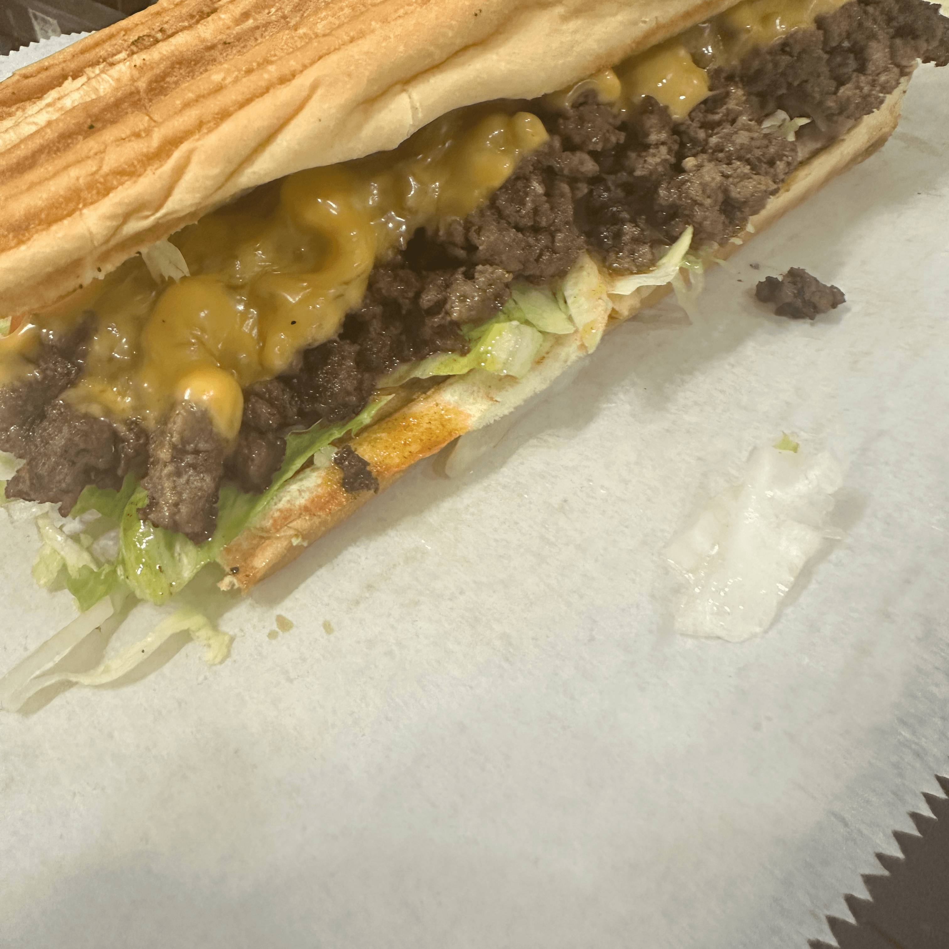Spicy Delite Chopped Cheese.