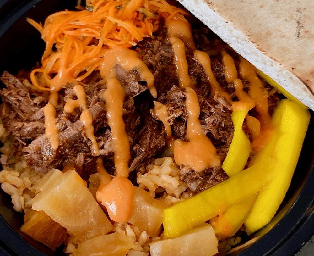 Ma Bett's Shredded Brisket Bowl.