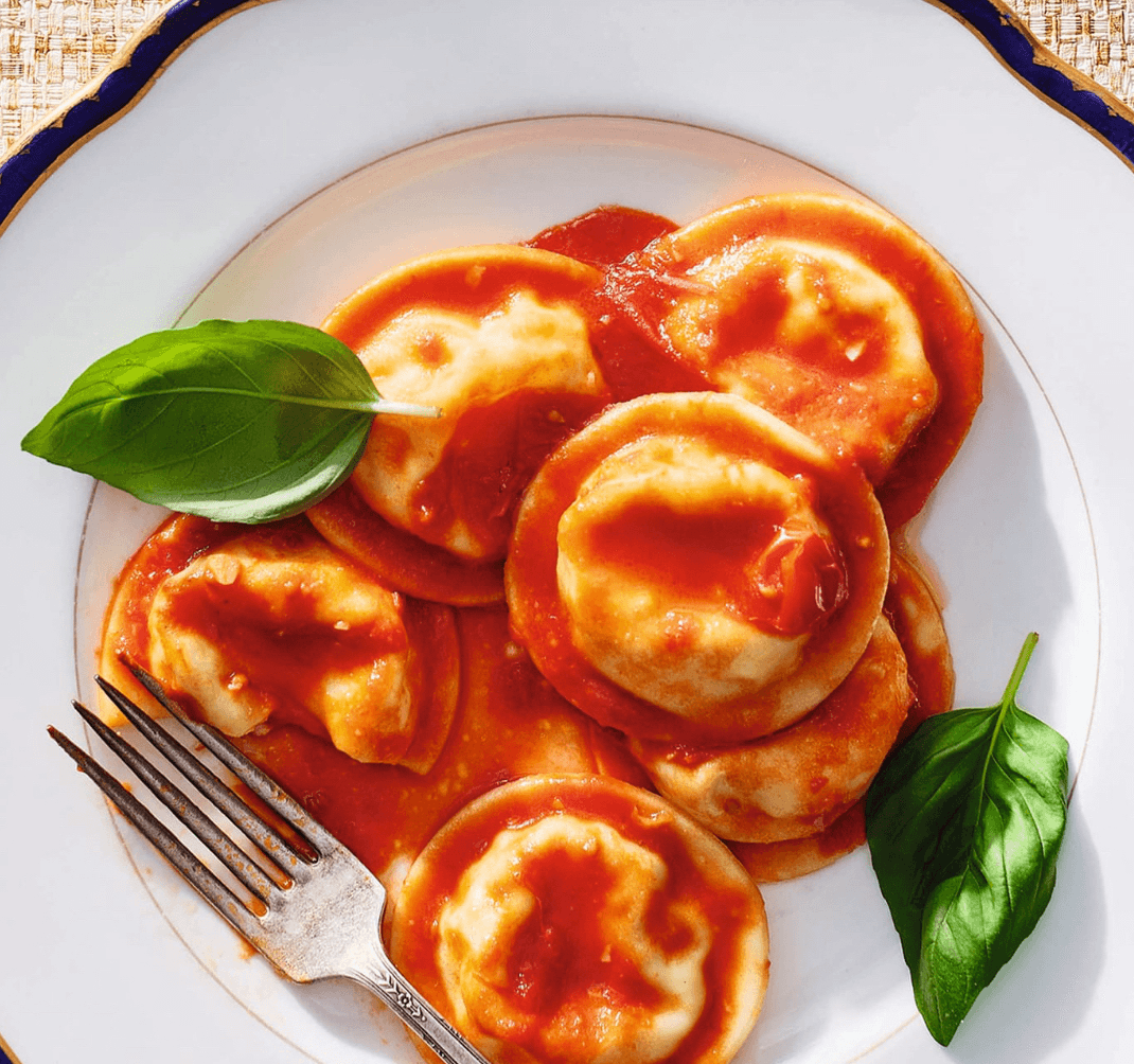 Beef ravioli.