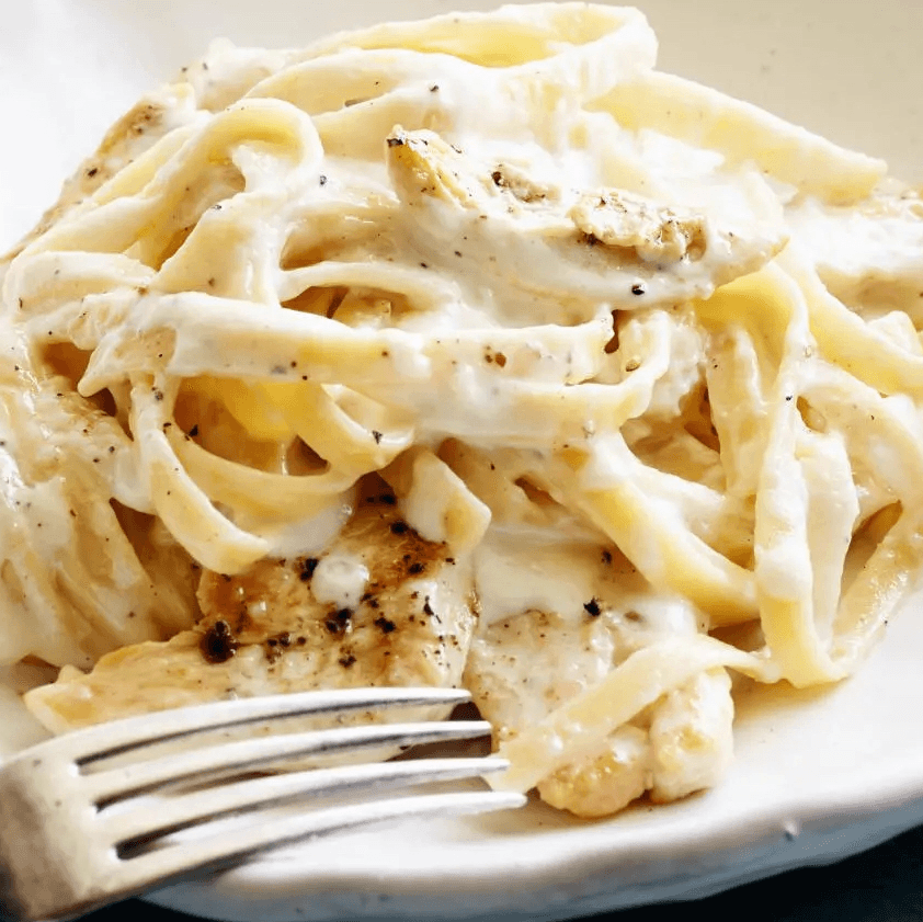 Chicken Fettucini Alfredo.