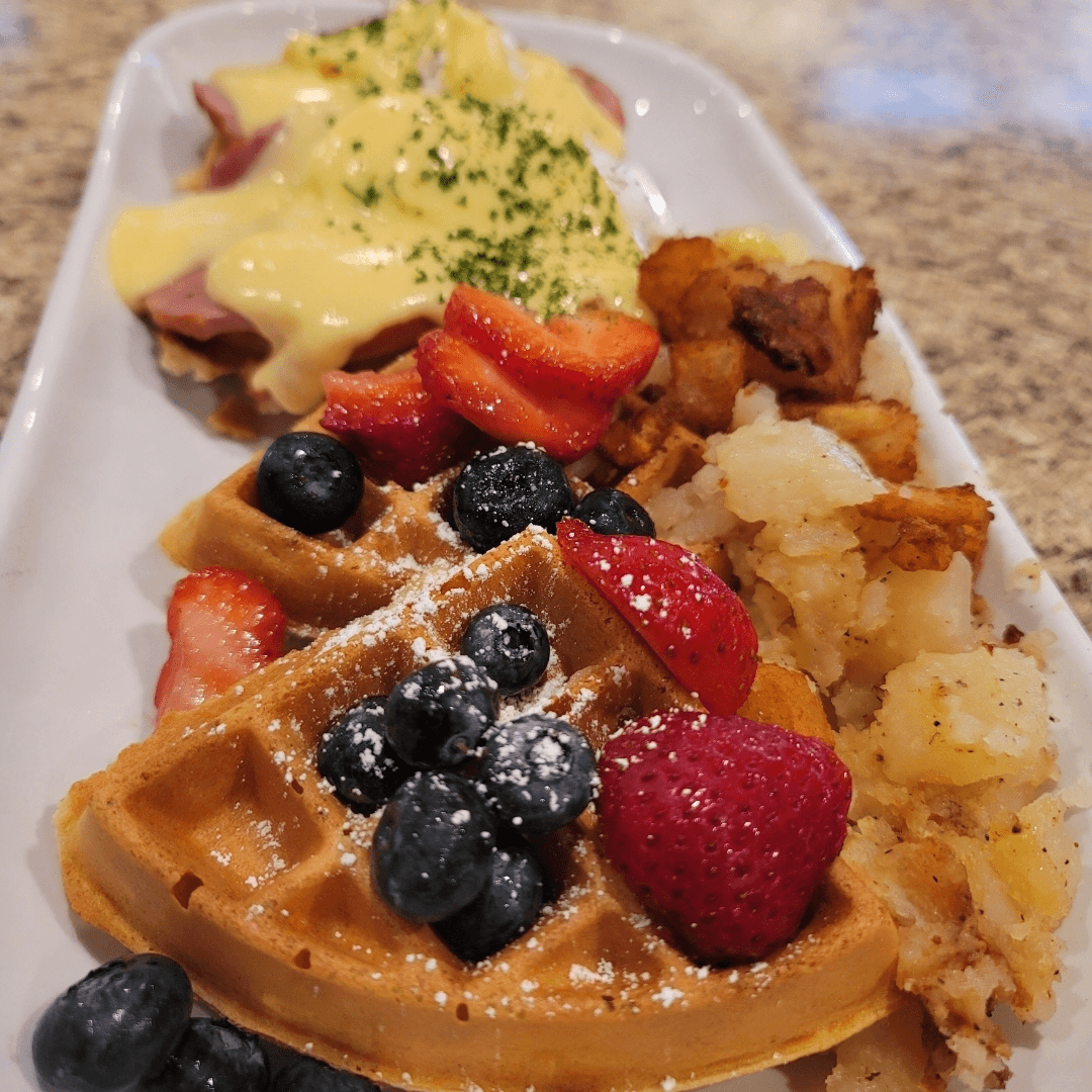 Waffle Benedict.