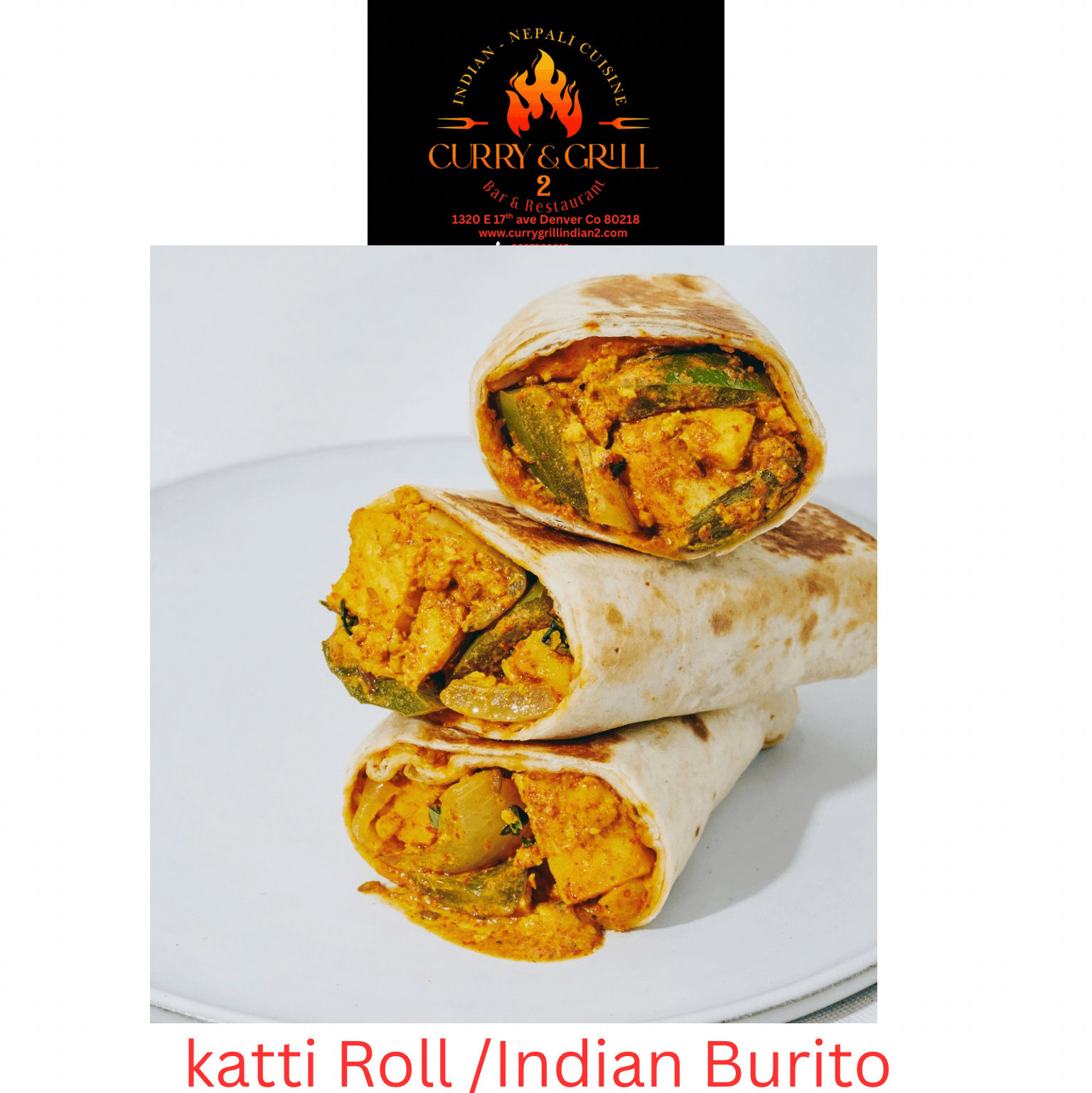  Chicken Kati Roll.
