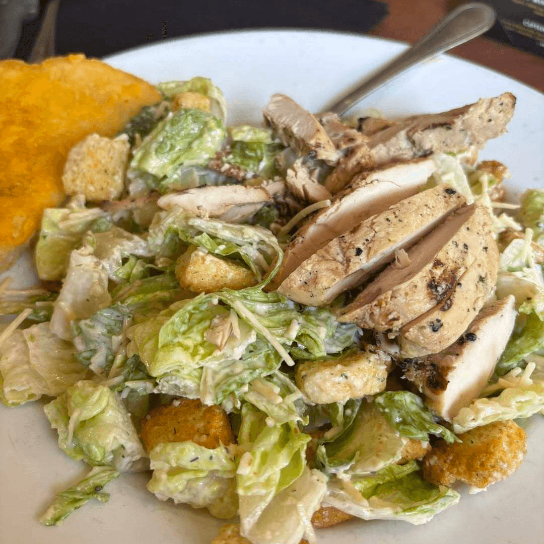 Grilled Chicken Caesar Salad.