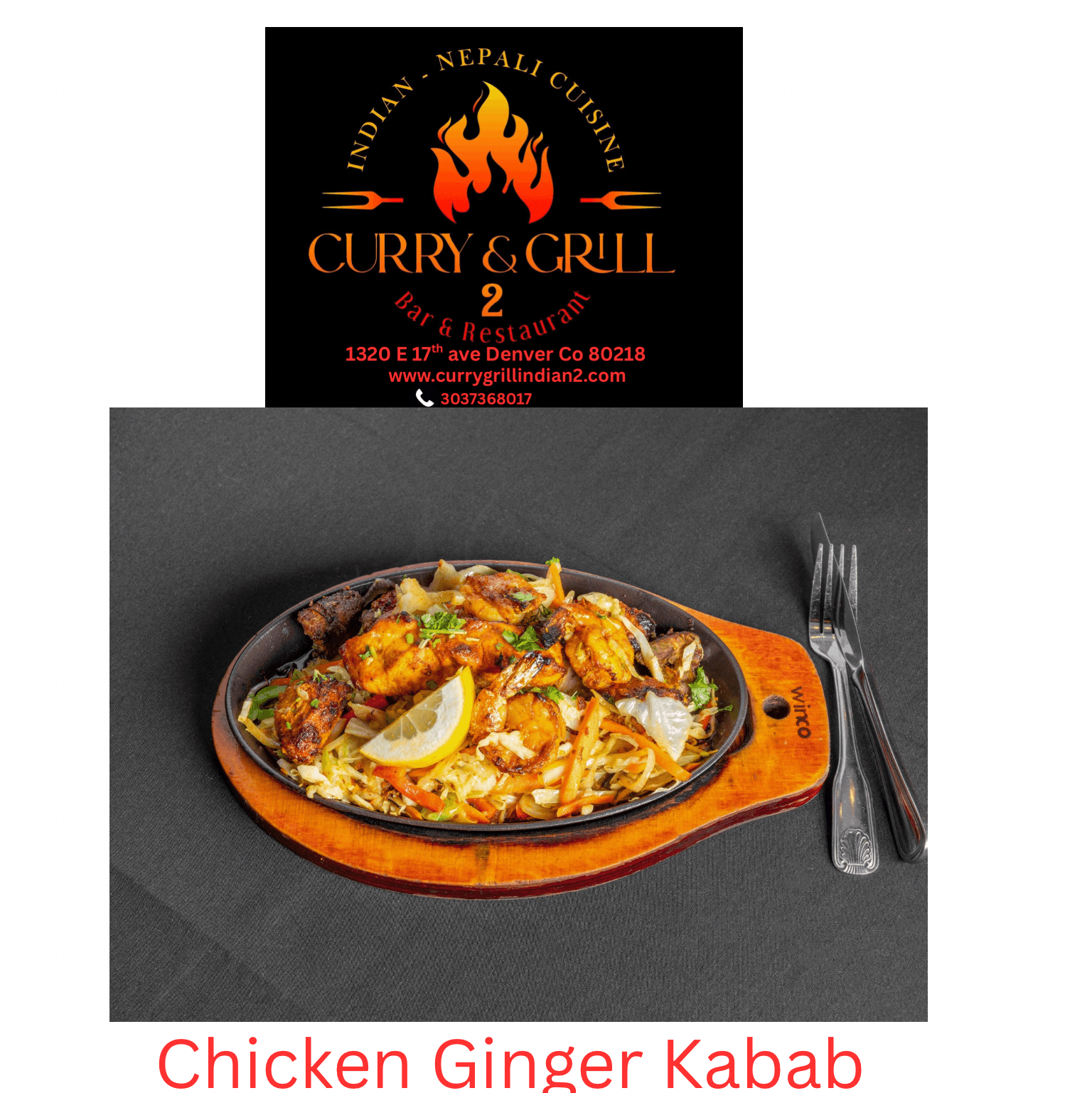 Chicken Ginger Kabob.