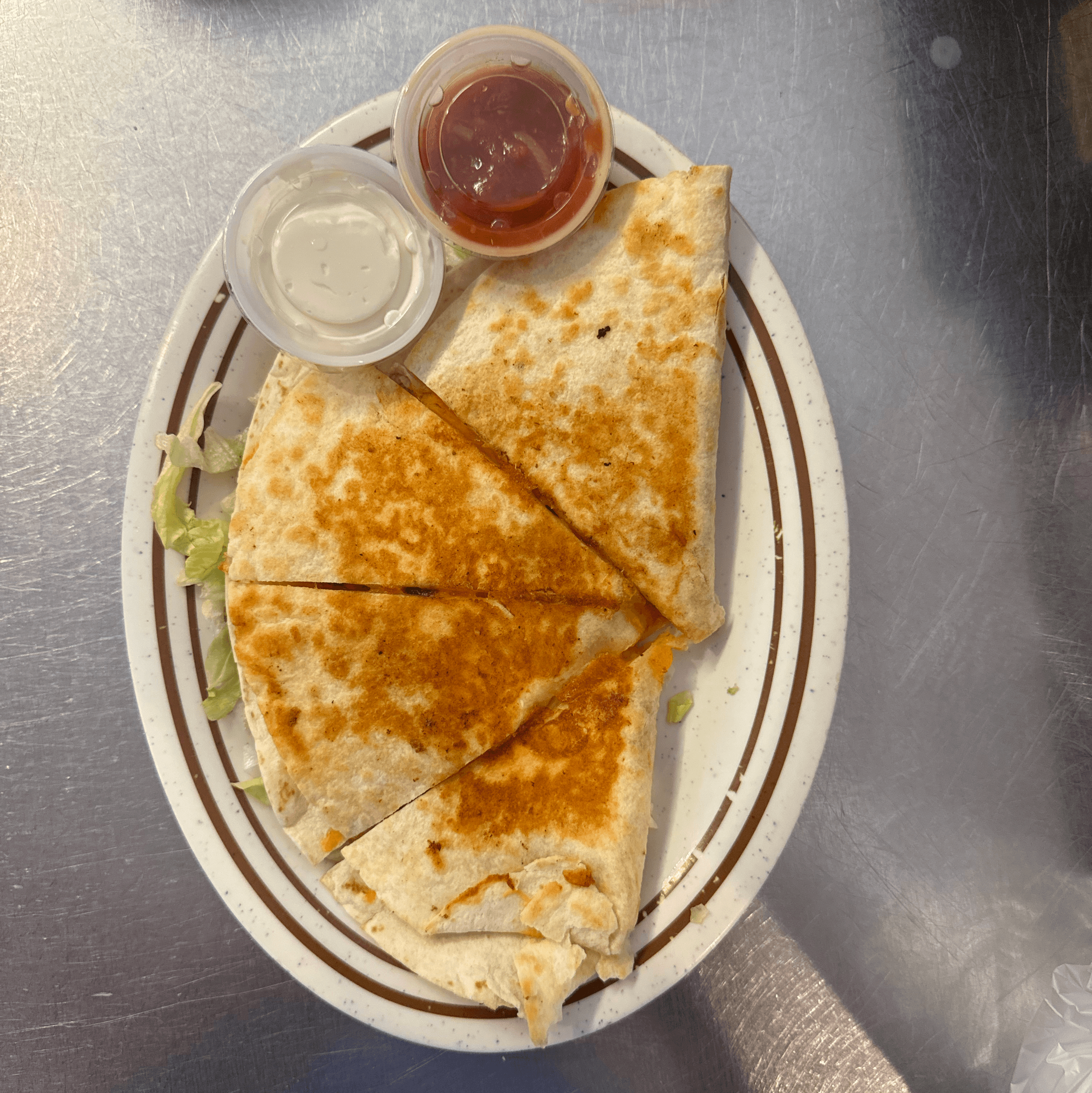 Cheese Quesadilla.