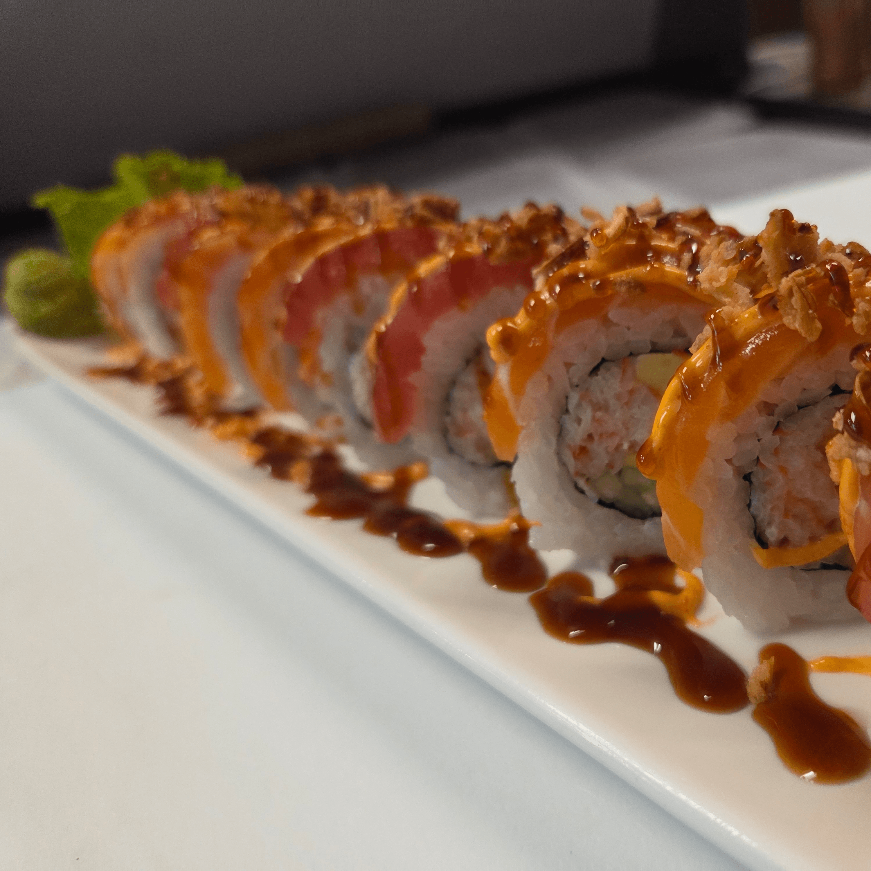 CRUNCHY RAINBOW ROLL.