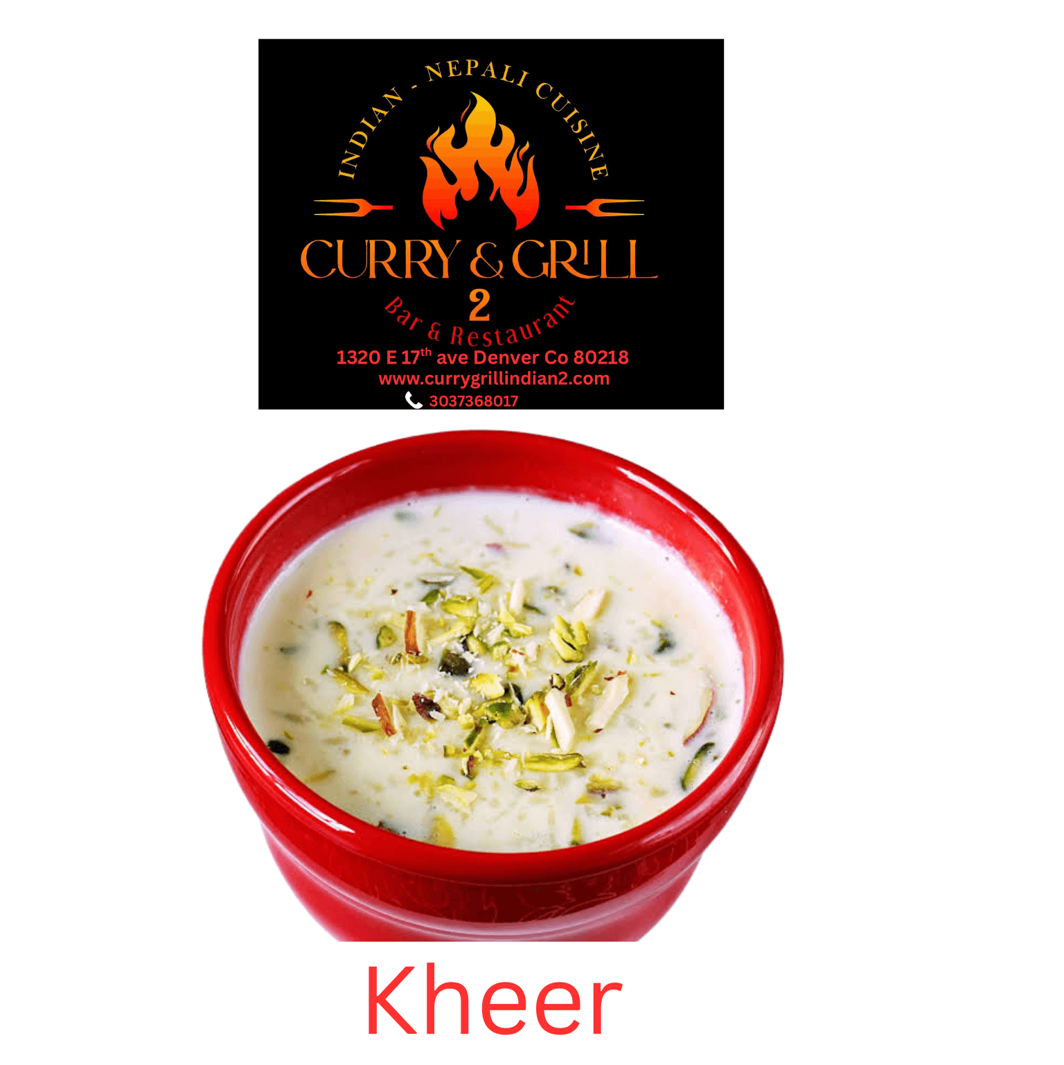 Kheer (Rice Pudding).